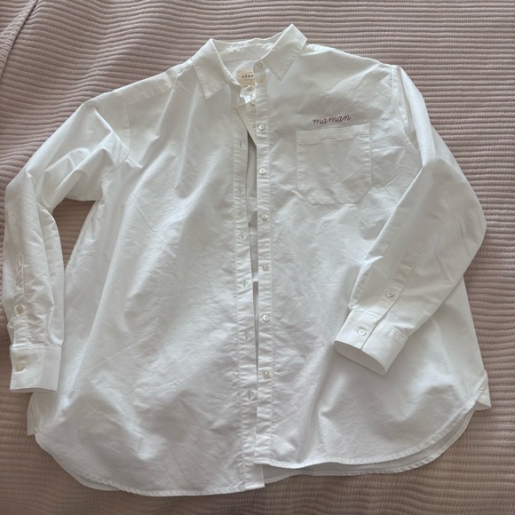 Sezane Tops - Sezane Max shirt NWT embroidered Maman size US 6